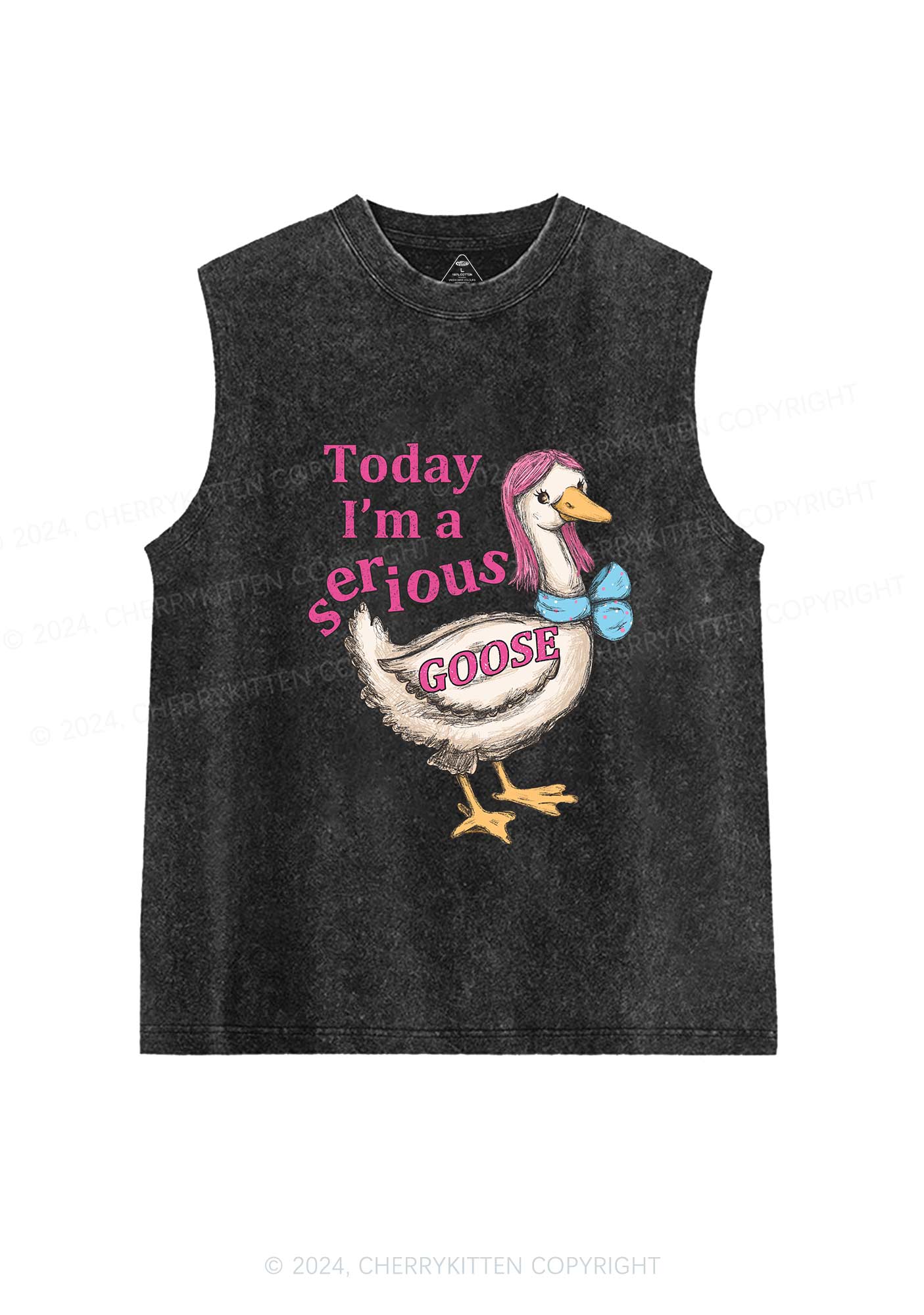 Serious Goose Y2K Washed Tank Cherrykitten