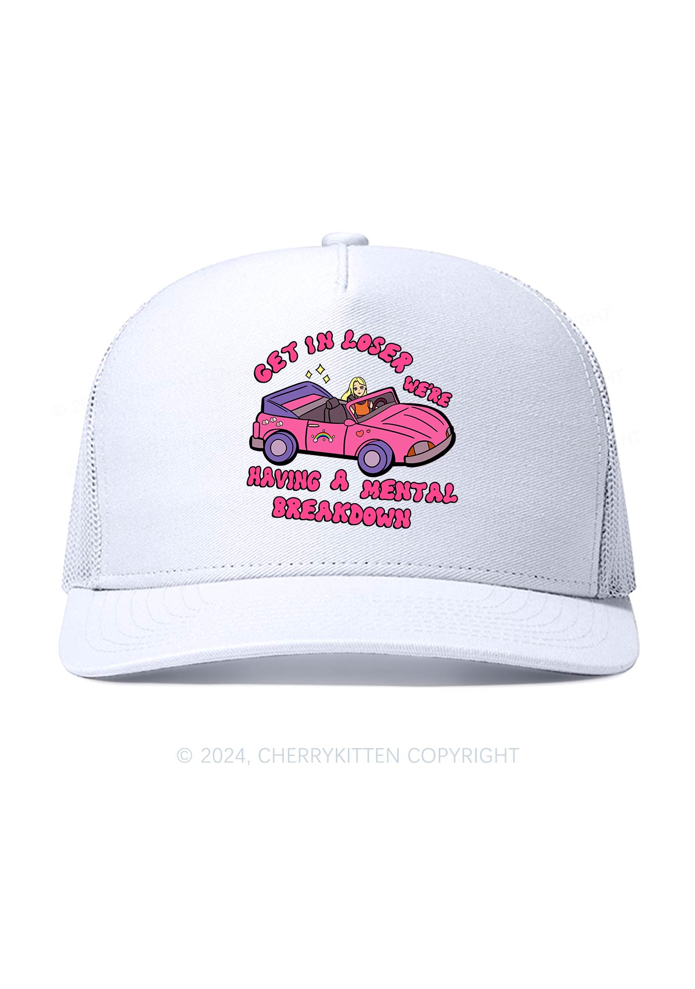 Get In The Car Y2K Trucker Mesh Hat Cherrykitten