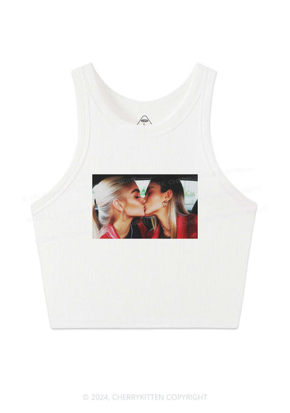 Girls Kiss Y2K Valentine's Day Crop Tank Top Cherrykitten