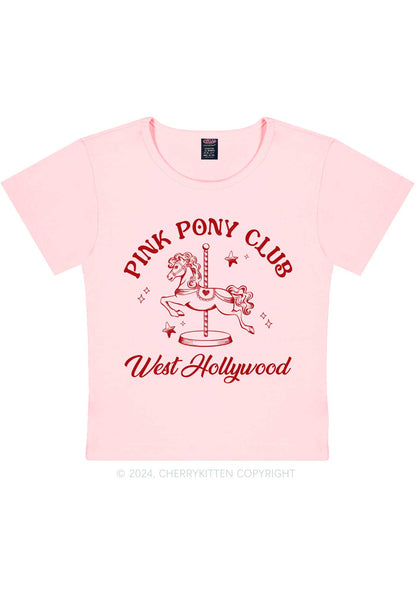 Pink West Hollywood Y2K Baby Tee Cherrykitten