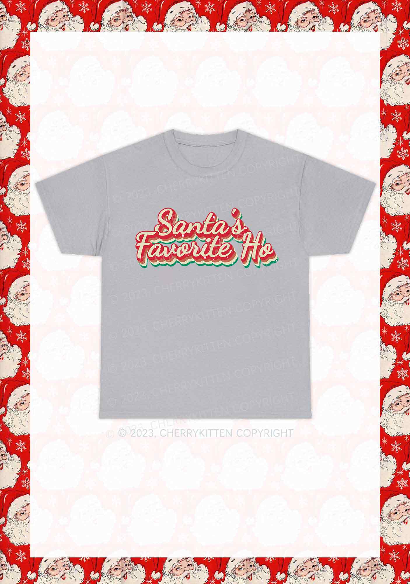 Santa's Favorite Ho Christmas Y2K Chunky Shirt Cherrykitten