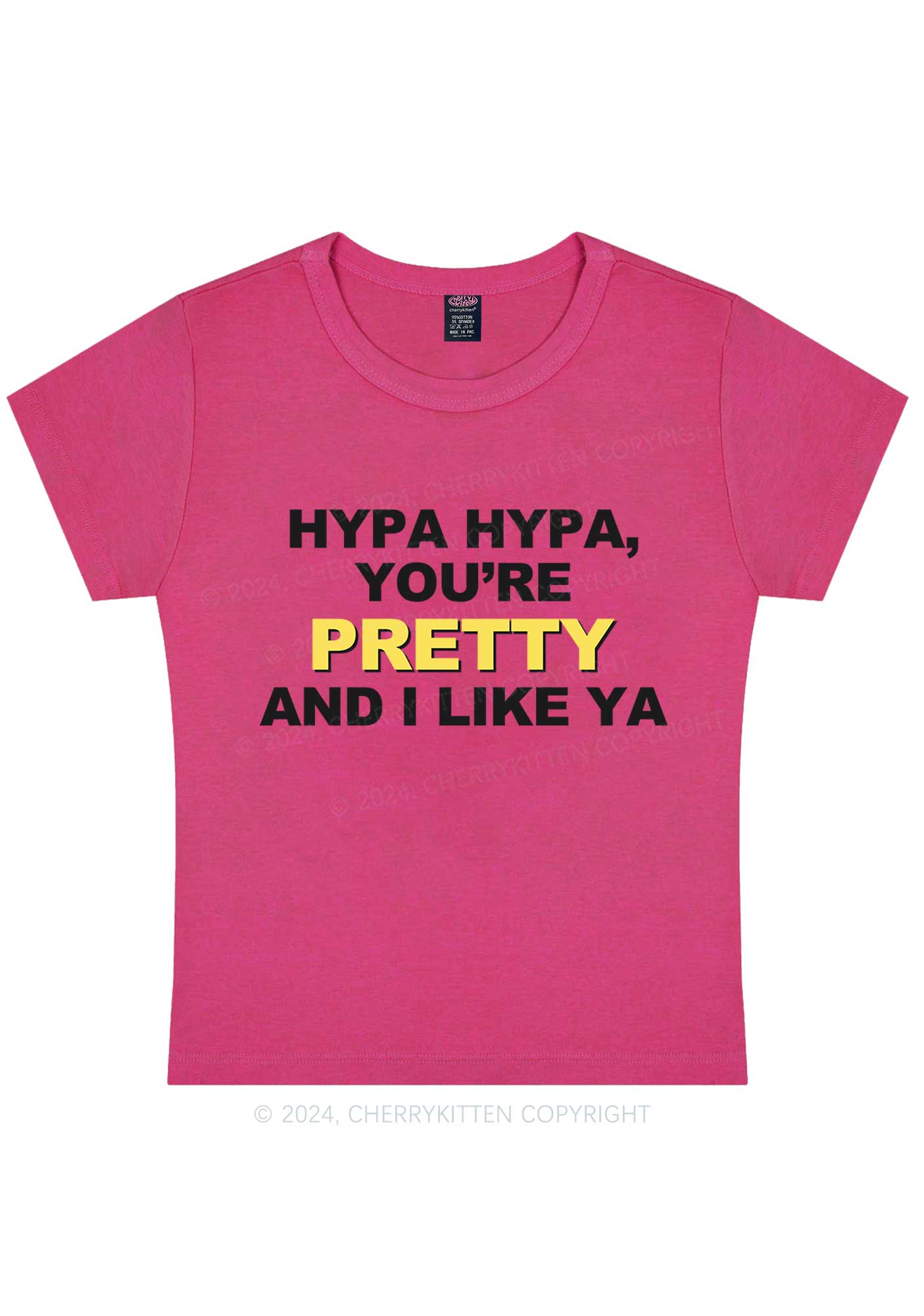 Hypa You Are Pretty Y2K Baby Tee Cherrykitten