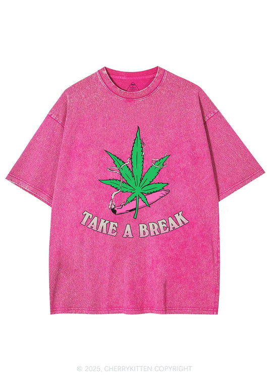 Take A Break Y2K Washed Tee Cherrykitten