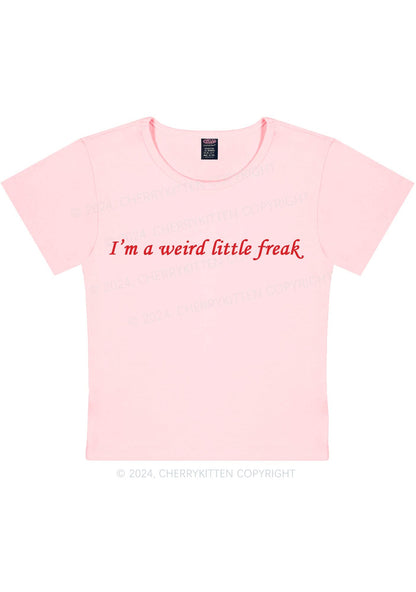 Weird Little Freak Y2K Baby Tee Cherrykitten