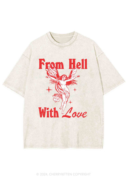 From Hall With Love Y2K Washed Tee Cherrykitten