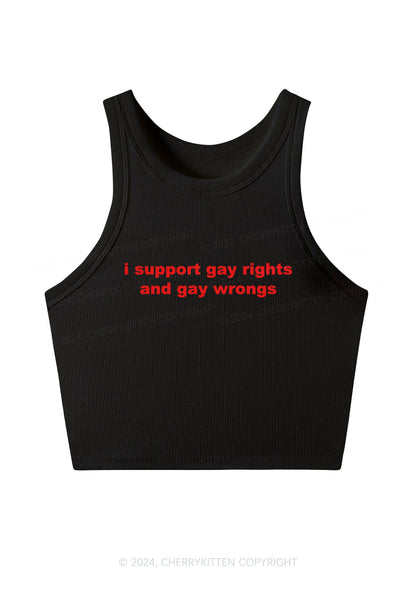 Support Gay Rights Y2K Crop Tank Top Cherrykitten