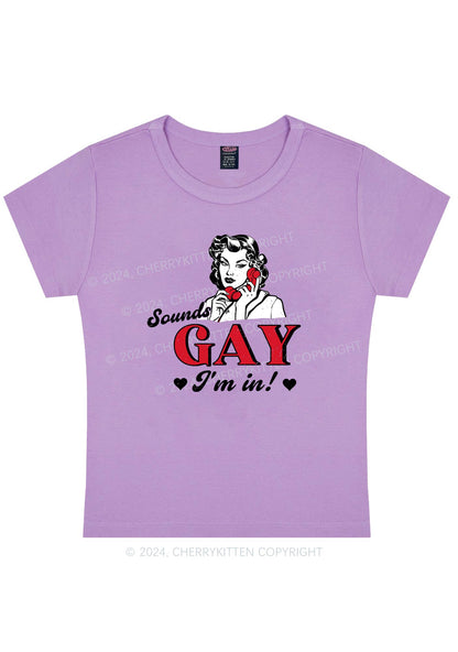 Sounds Gay Calling Y2K Baby Tee Cherrykitten