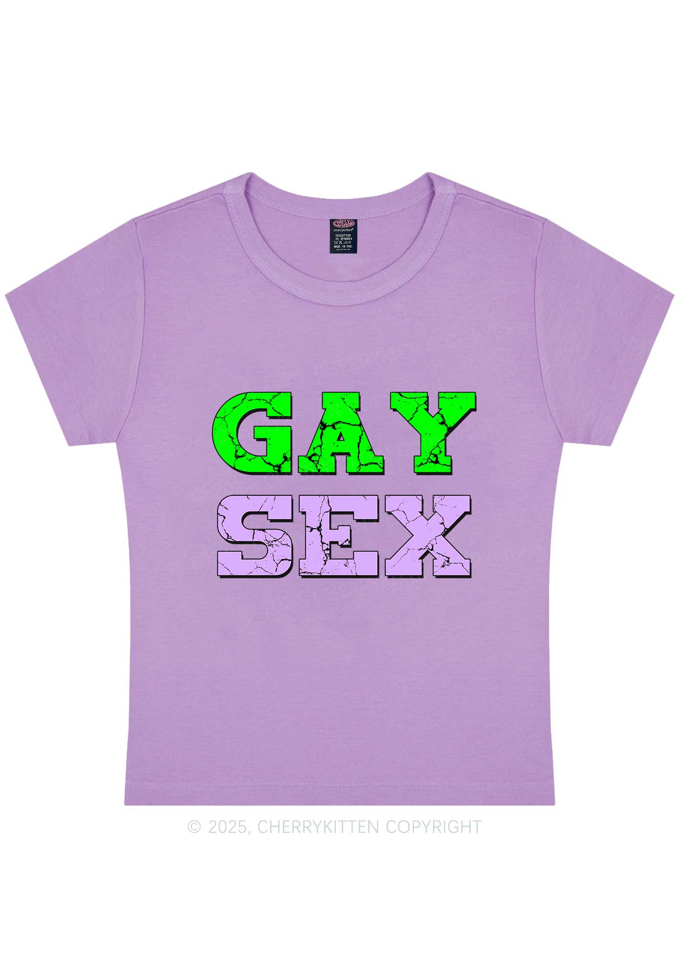 Gay Six Y2K Baby Tee Cherrykitten