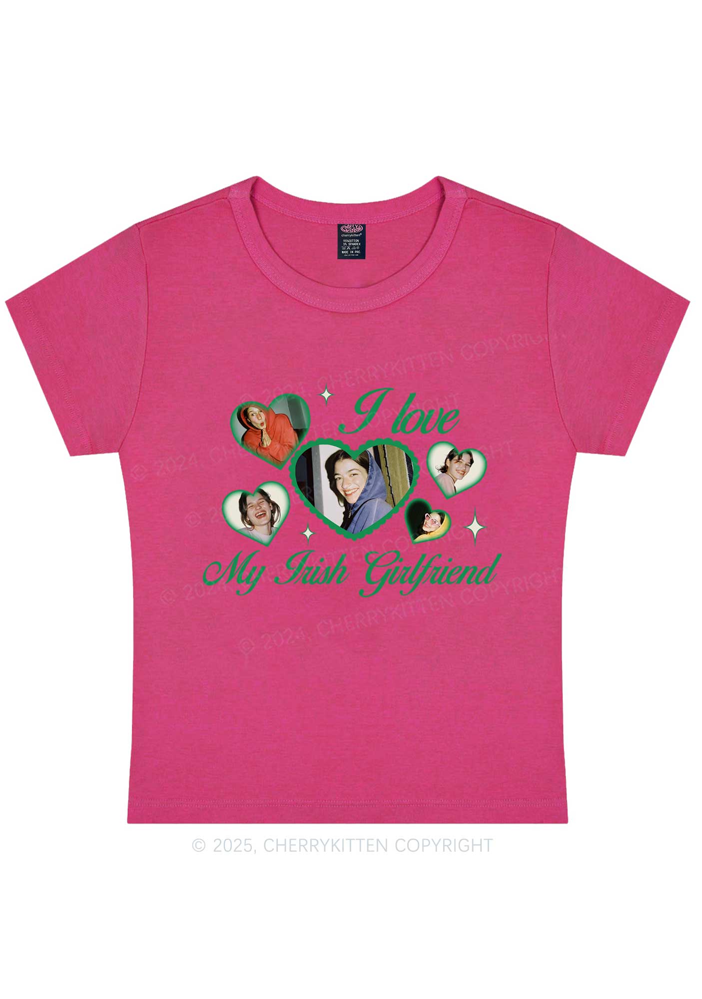 Custom My Irish Girlfriend St Patricks Y2K Baby Tee Cherrykitten