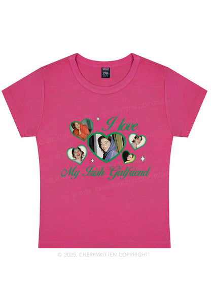 Custom My Irish Girlfriend St Patricks Y2K Baby Tee Cherrykitten