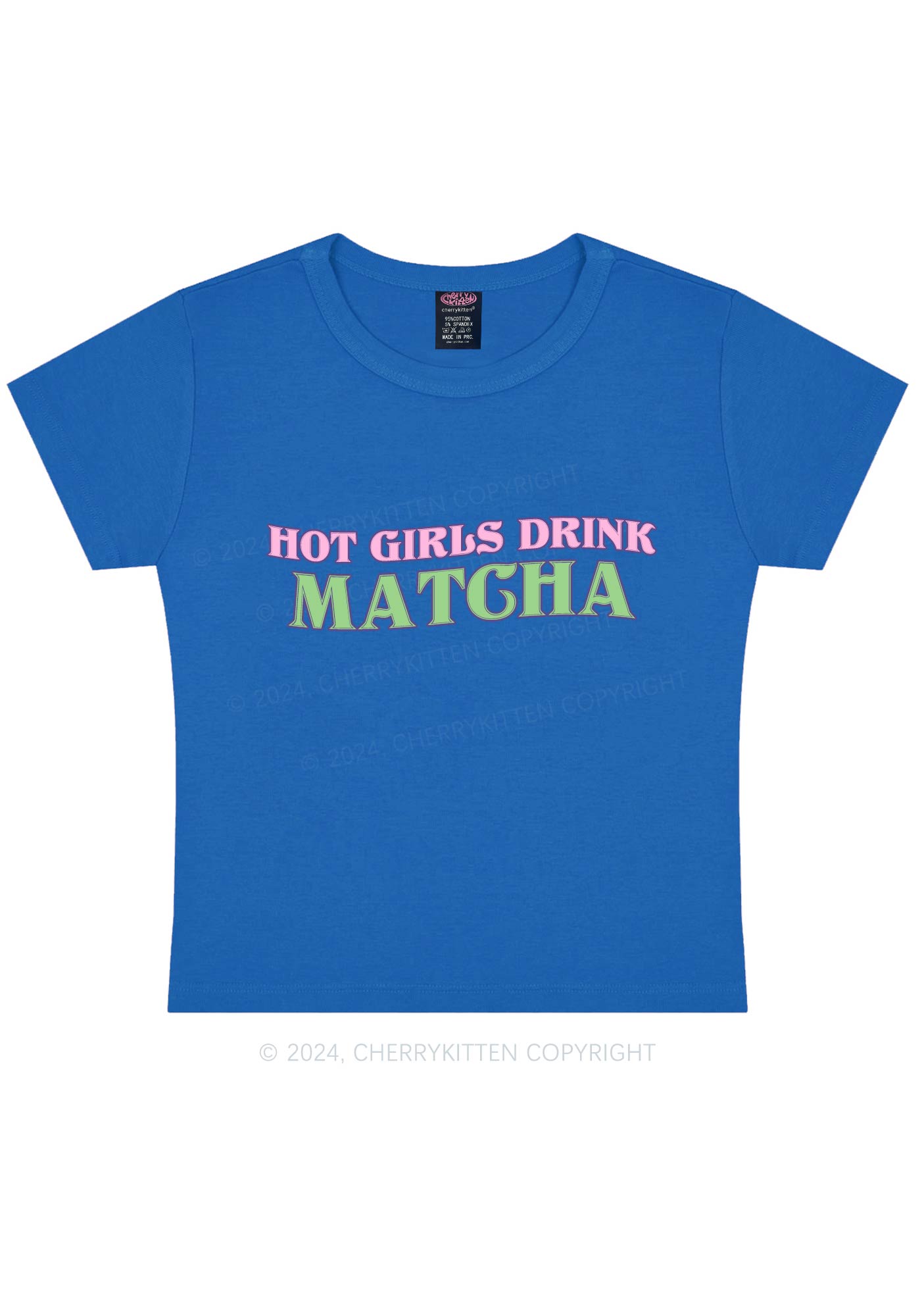 Hot Girls Drink Matcha Y2K Baby Tee Cherrykitten