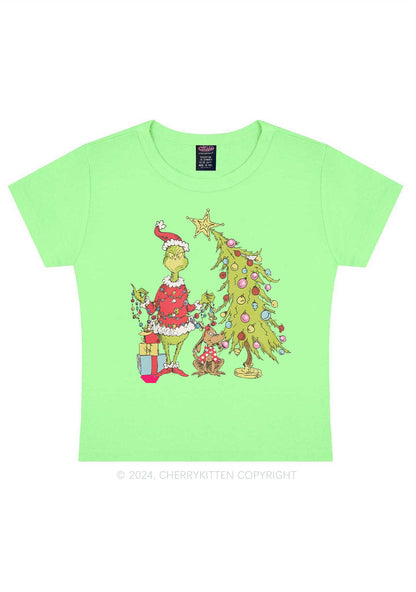 Christmas Tree Gift Y2K Baby Tee Cherrykitten