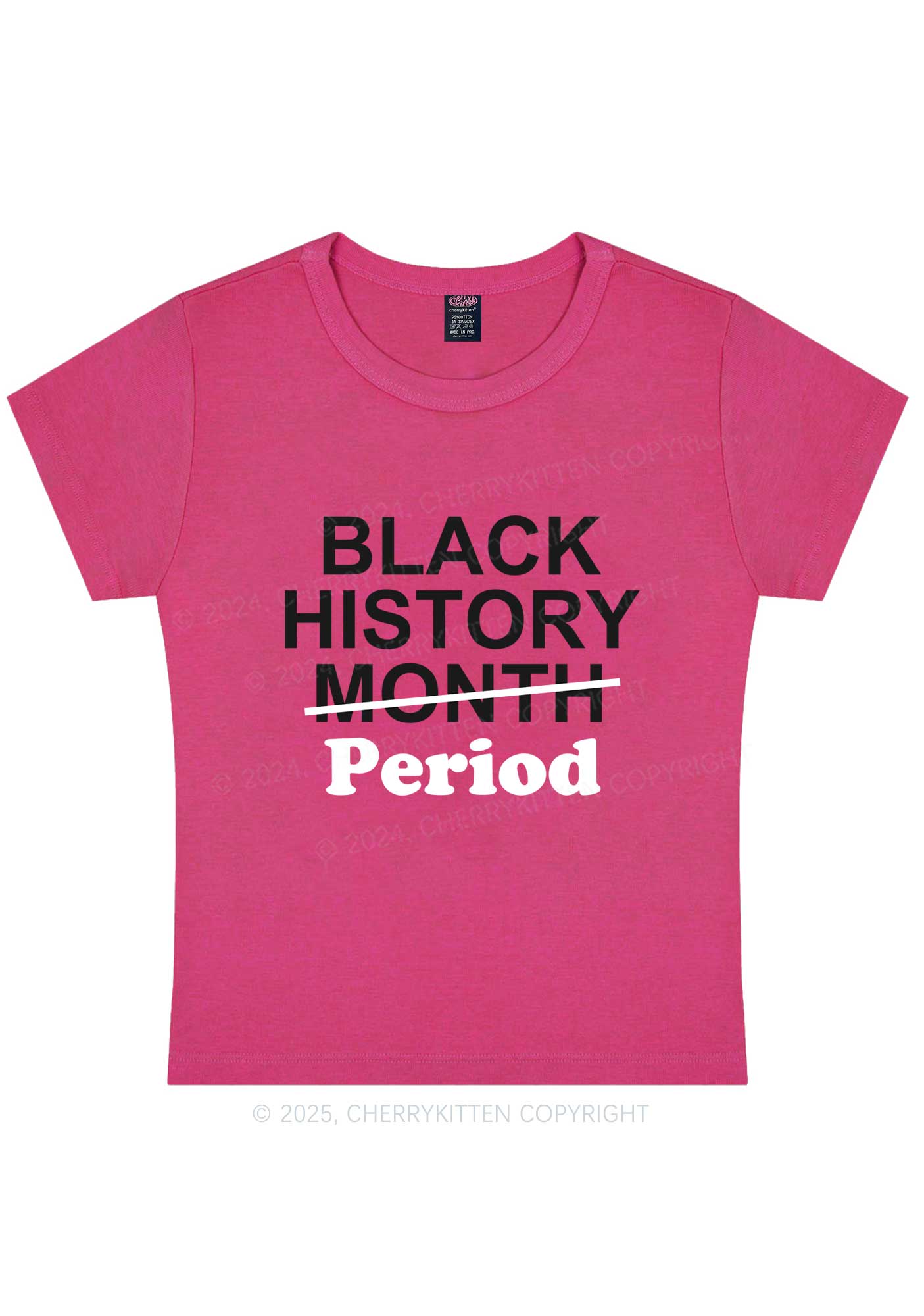 Black History Period Y2K Baby Tee Cherrykitten