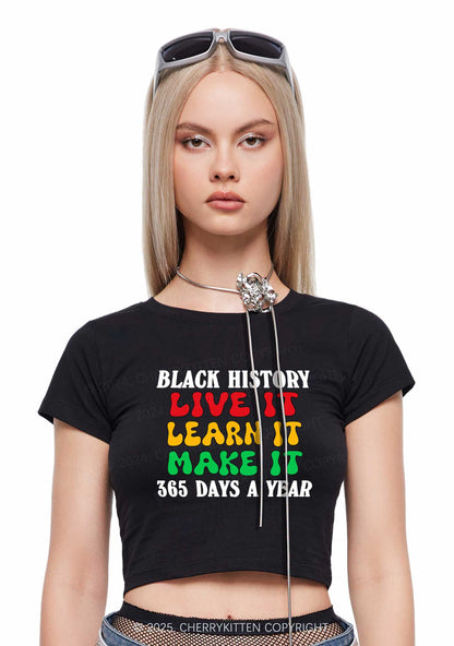 Live It Learn It Make It Y2K Baby Tee Cherrykitten