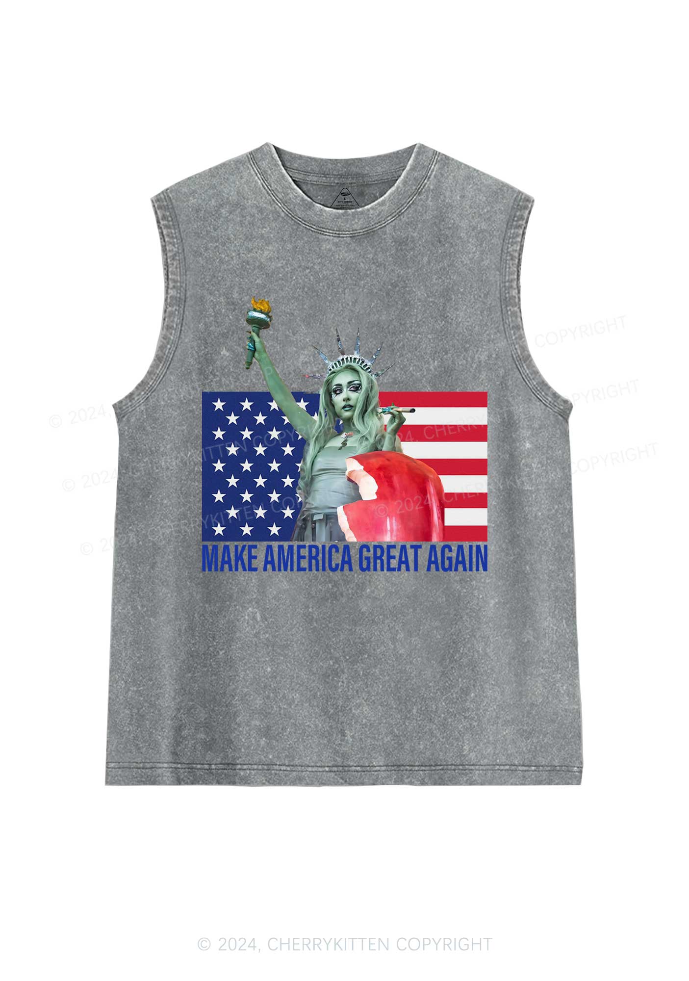 CR Make America Great Y2K Washed Tank Cherrykitten