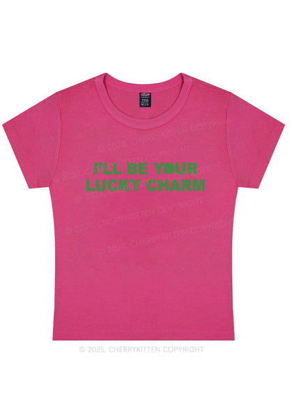 Be Your Lucky Charm St Patricks Y2K Baby Tee Cherrykitten