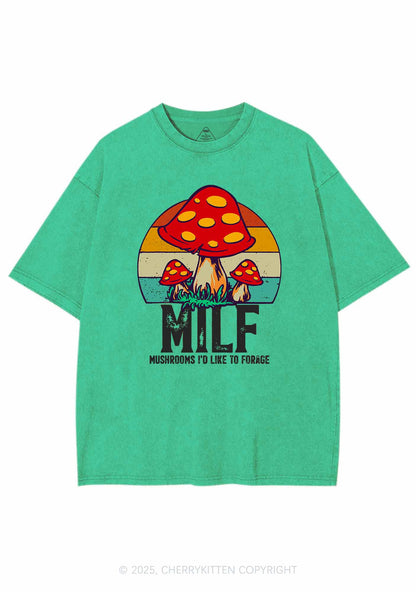 Mxxf Mushrooms Y2K Washed Tee Cherrykitten