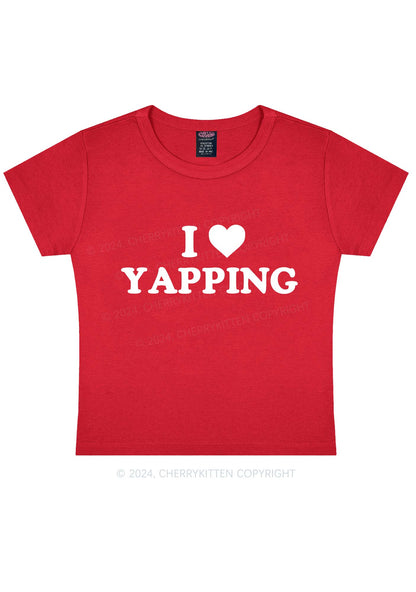 I Love Yapping Y2K Baby Tee Cherrykitten