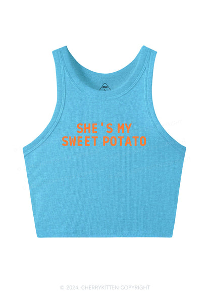 Sweet Potato Y2K Valentine's Day Crop Tank Top Cherrykitten