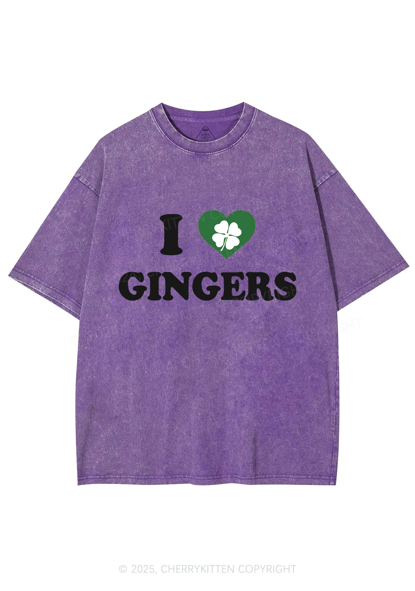 I Love Gingers St Patricks Y2K Washed Tee Cherrykitten