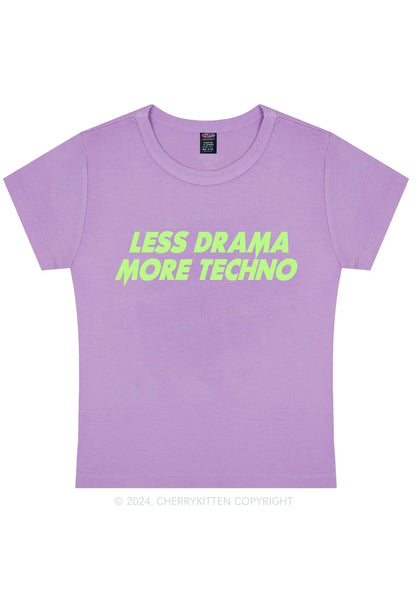 Less Drama Y2K Baby Tee Cherrykitten