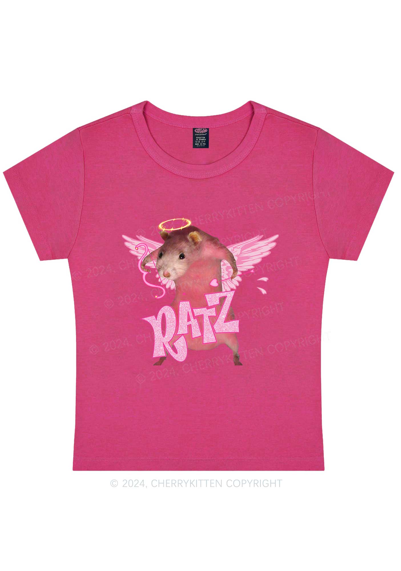 Cupid Rat Y2K Valentine's Day Baby Tee Cherrykitten