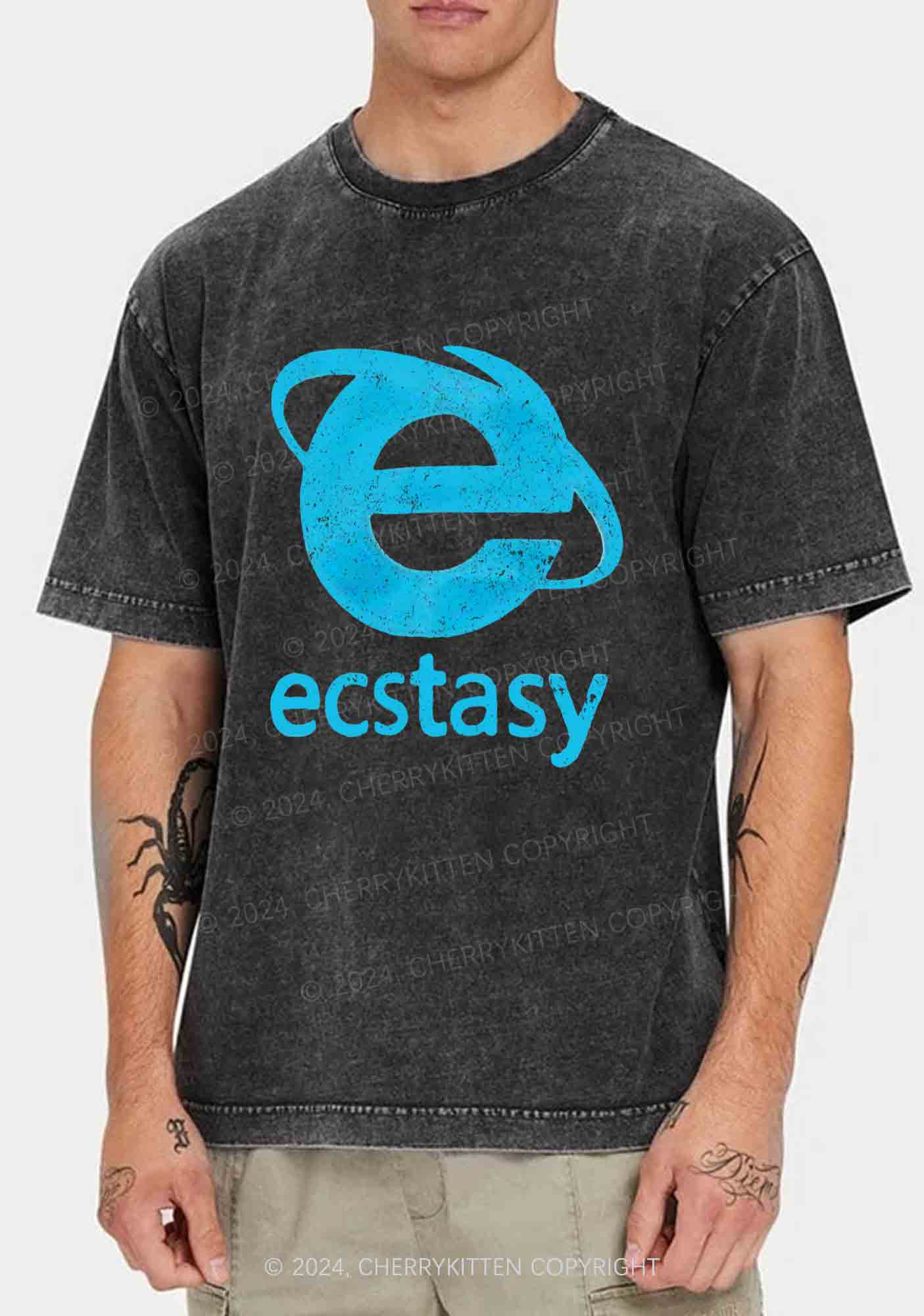 Ecstasy Y2K Washed Tee Cherrykitten