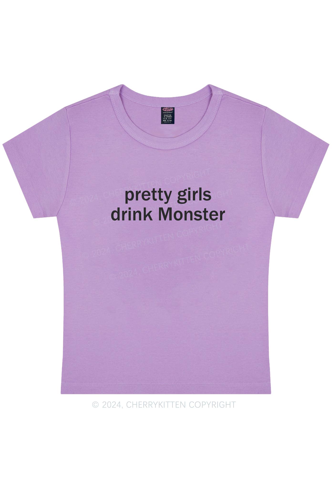 Pretty Girls Drink Monster Y2K Baby Tee Cherrykitten