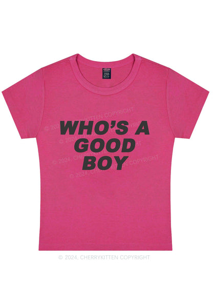 Who's A Good Boy Y2K Baby Tee Cherrykitten