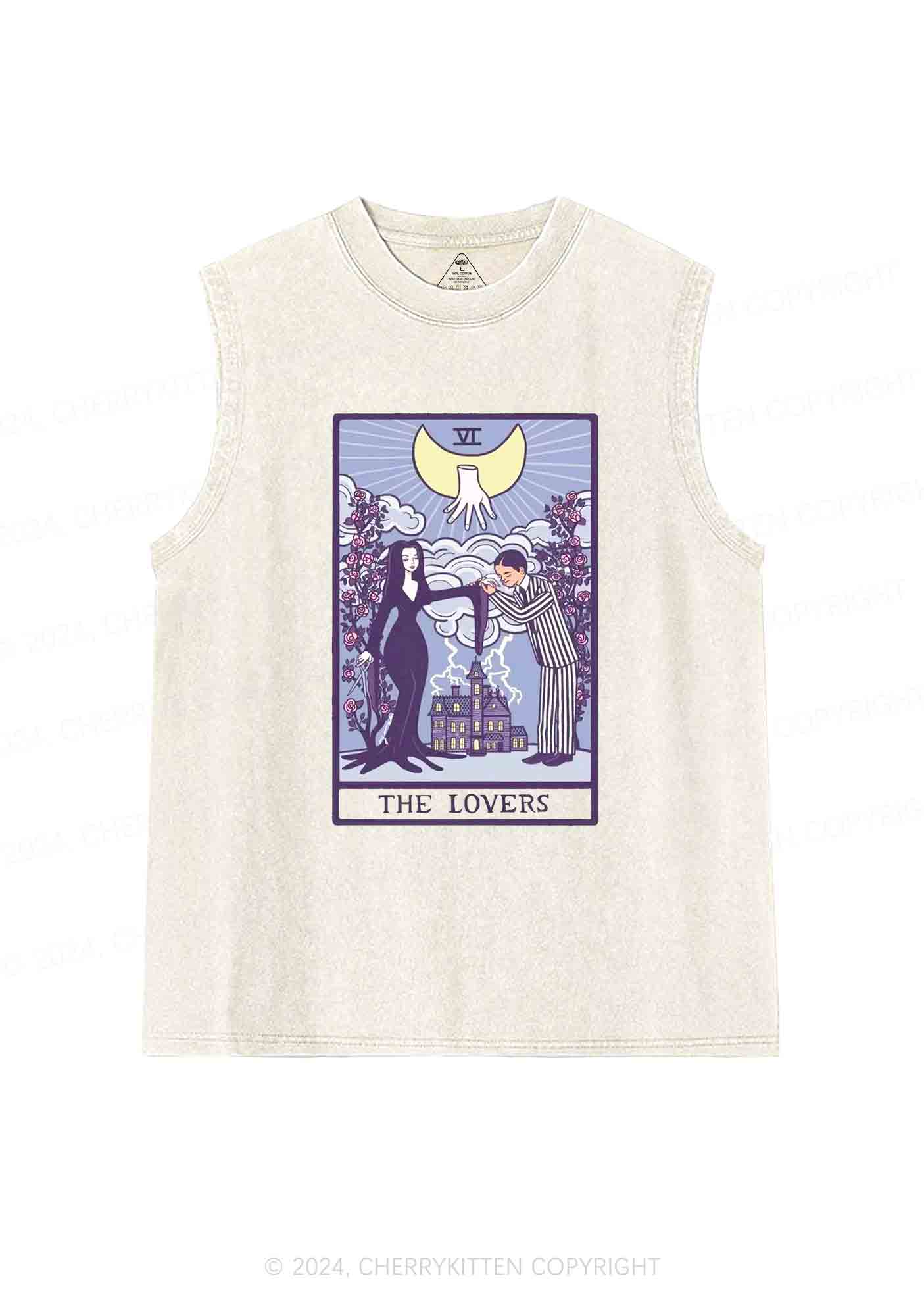 Halloween The Lovers Y2K Washed Tank Cherrykitten