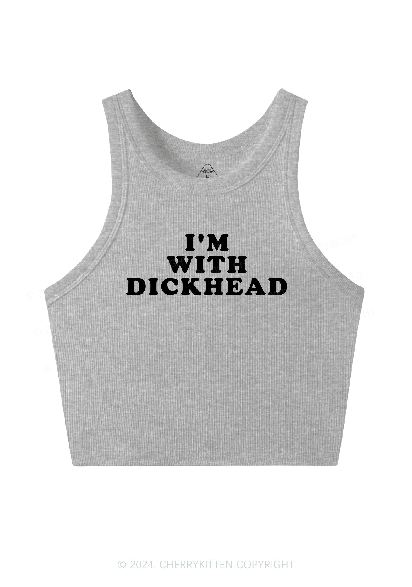 I Am With Dxxkhead Y2K Valentine's Day Crop Tank Top Cherrykitten