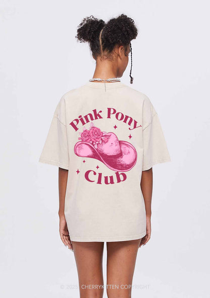 Pink Pony Club Two Sides Y2K Shirts Washed Tee Cherrykitten