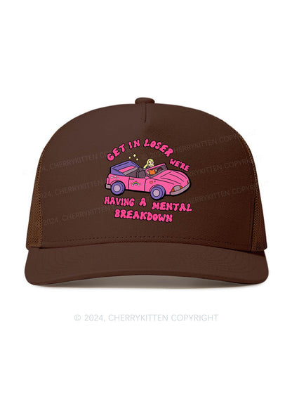 Get In The Car Y2K Trucker Mesh Hat Cherrykitten