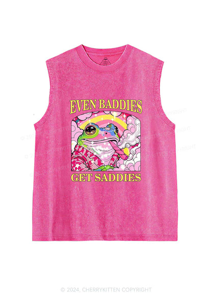 Baddies Smoking Frog Y2K Washed Tank Cherrykitten