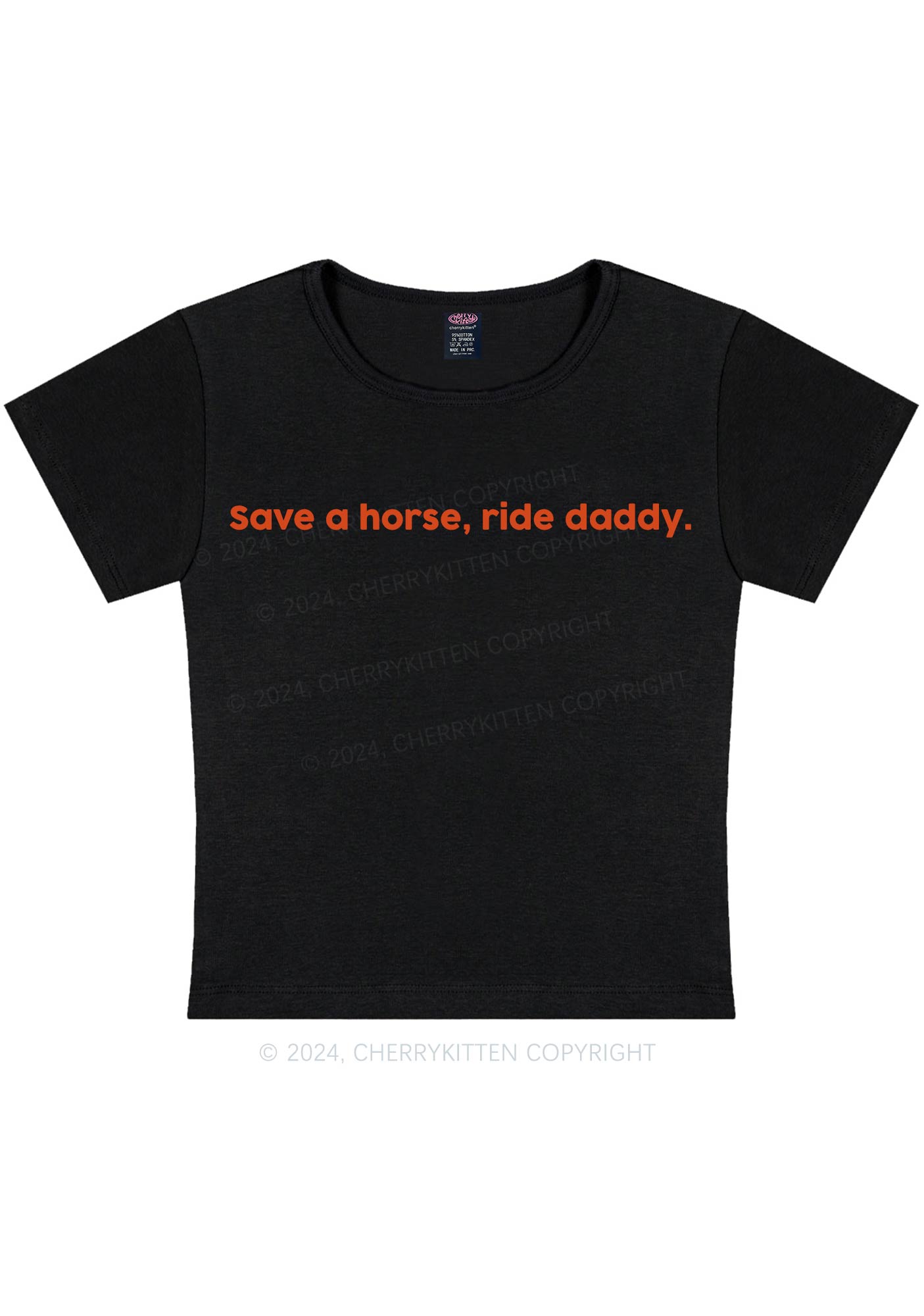 Ride Daddy Y2K Baby Tee Cherrykitten