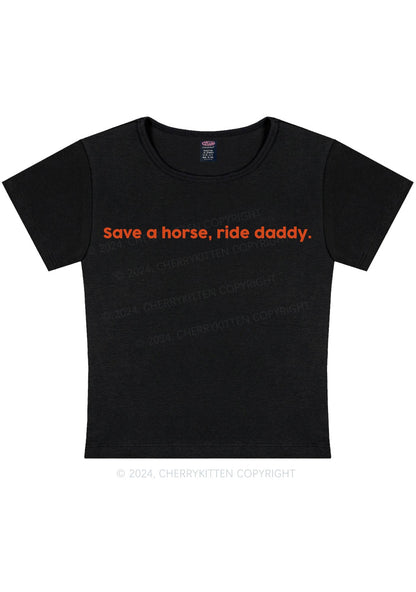 Ride Daddy Y2K Baby Tee Cherrykitten