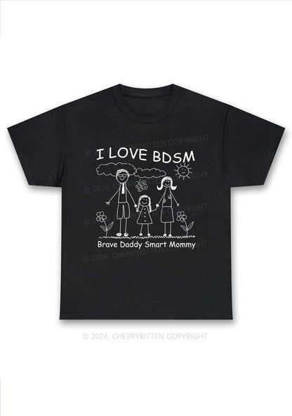 I Love BDSM Y2K Chunky Shirt Cherrykitten