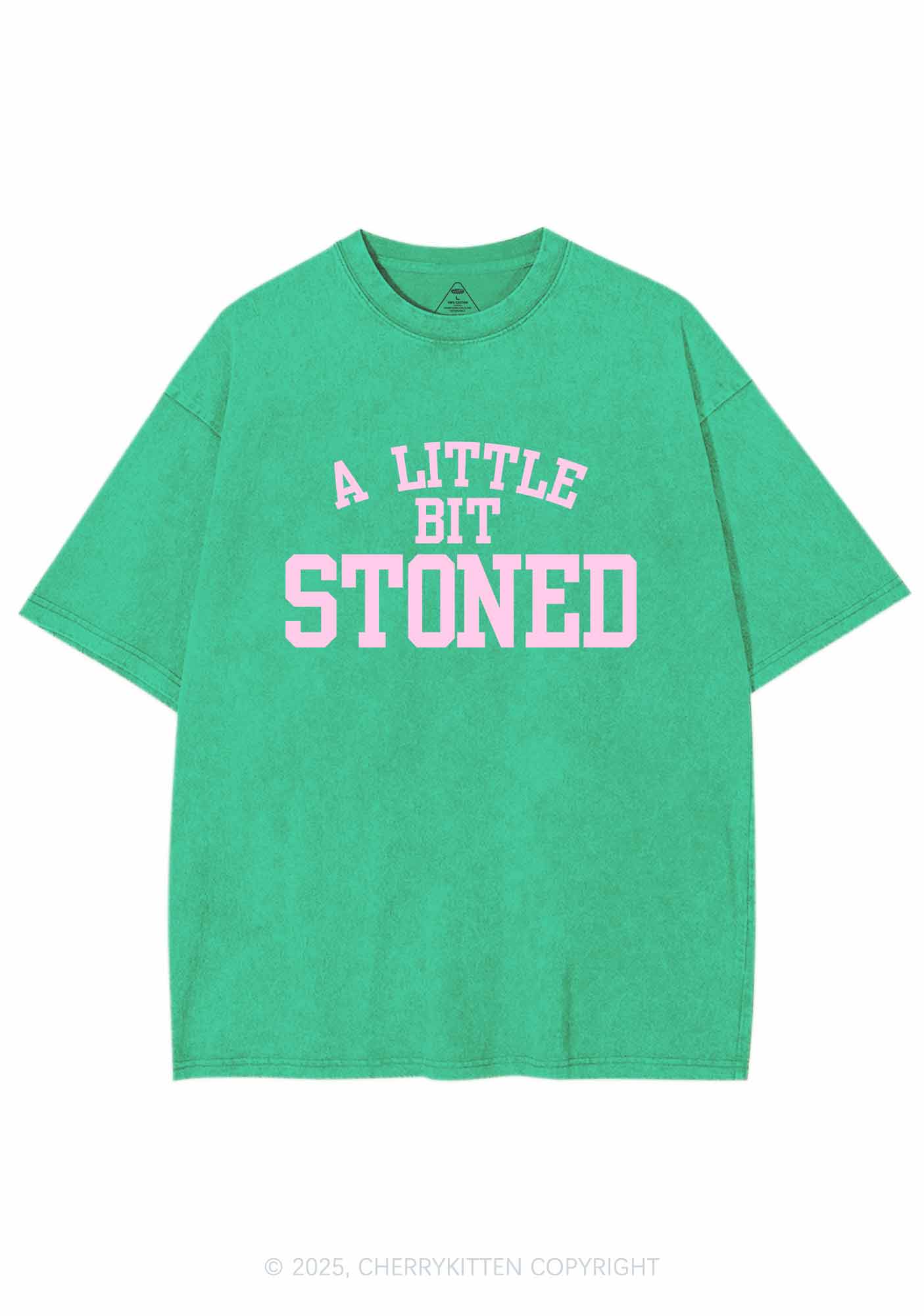 A Little Bit Stoned Y2K Washed Tee Cherrykitten