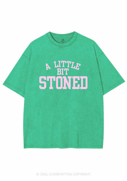 A Little Bit Stoned Y2K Washed Tee Cherrykitten