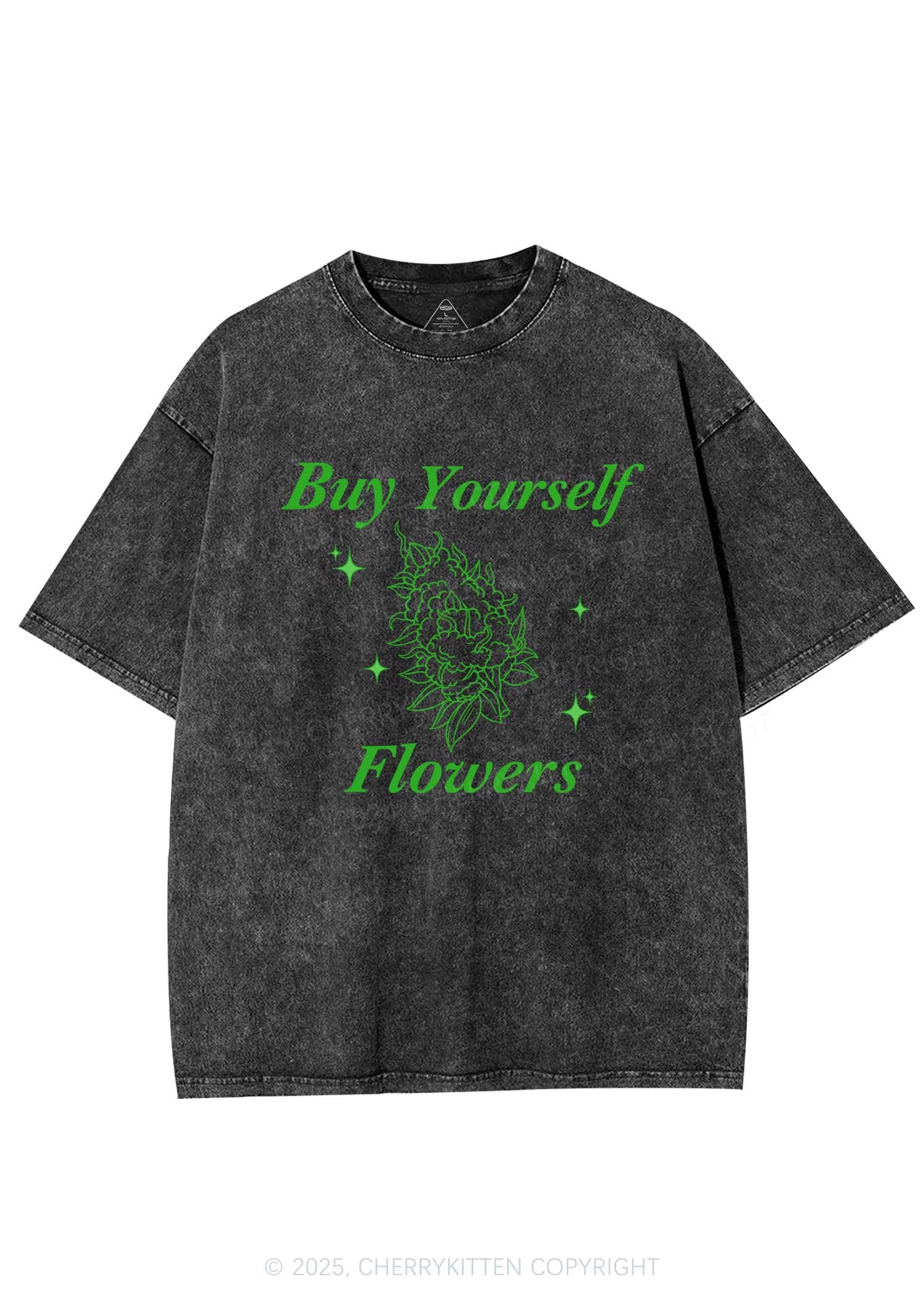 Buy Yourself Flowers Y2K Washed Tee Cherrykitten