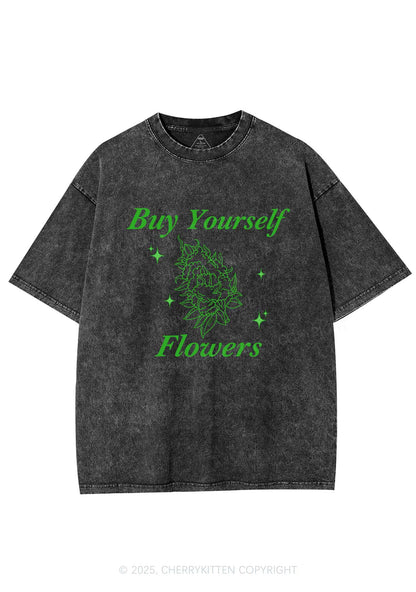 Buy Yourself Flowers Y2K Washed Tee Cherrykitten