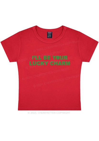 Be Your Lucky Charm St Patricks Y2K Baby Tee Cherrykitten