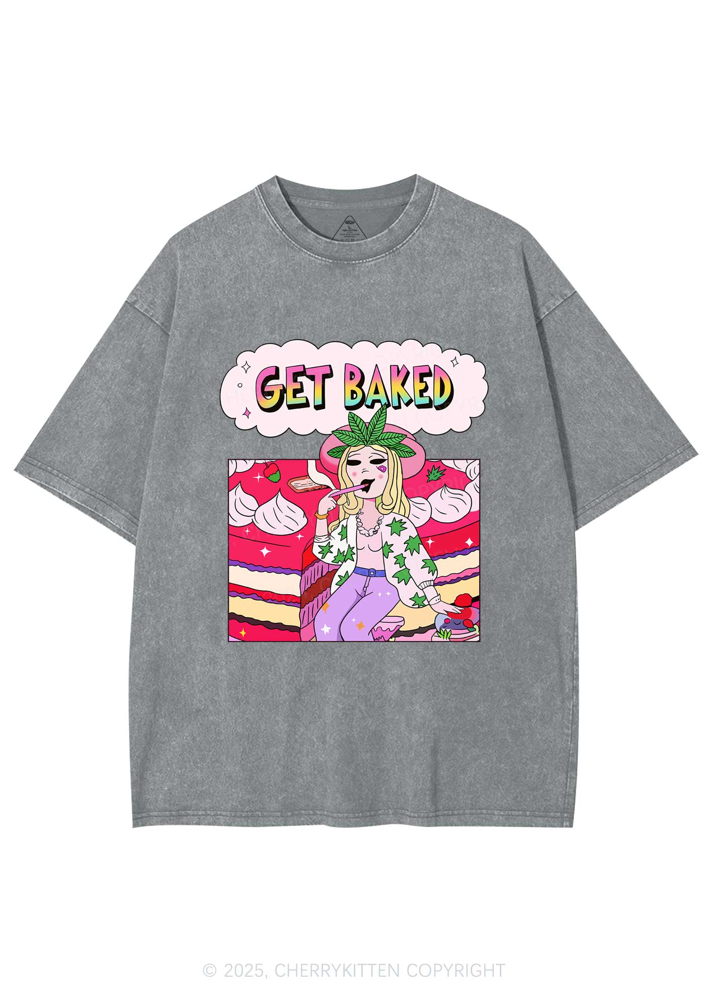 Get Baked Wxxd Y2K Washed Tee Cherrykitten