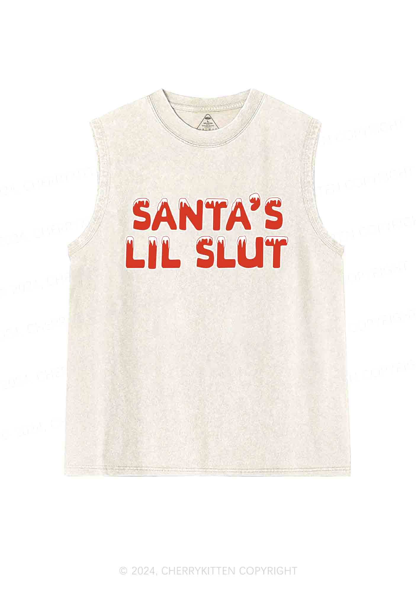 Christmas Santas Lil Slxt Y2K Washed Tank Cherrykitten