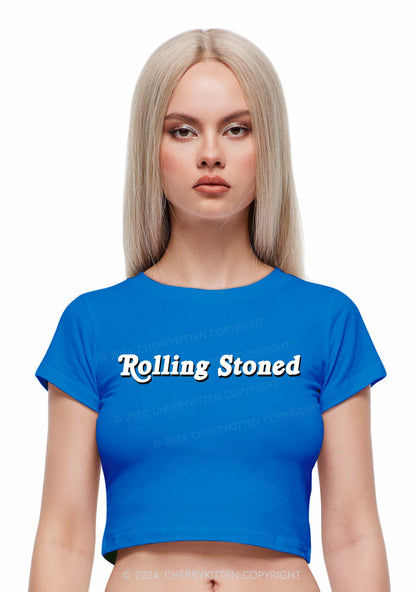 Rolling Stoned Y2K Baby Tee Cherrykitten