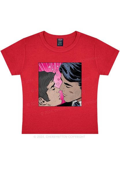 Boy Kiss Y2K Valentine's Day Baby Tee Cherrykitten