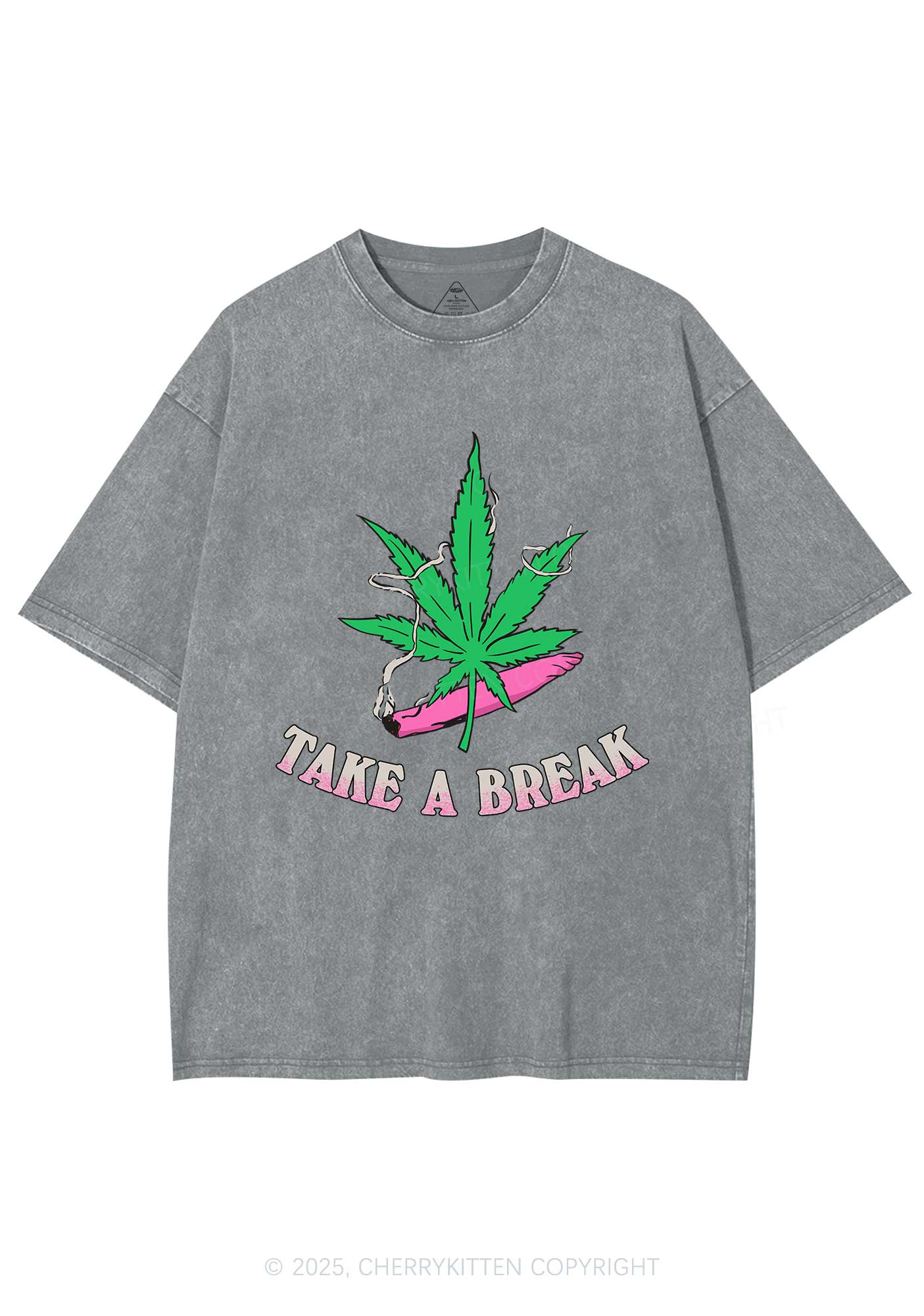 Take A Break Y2K Washed Tee Cherrykitten