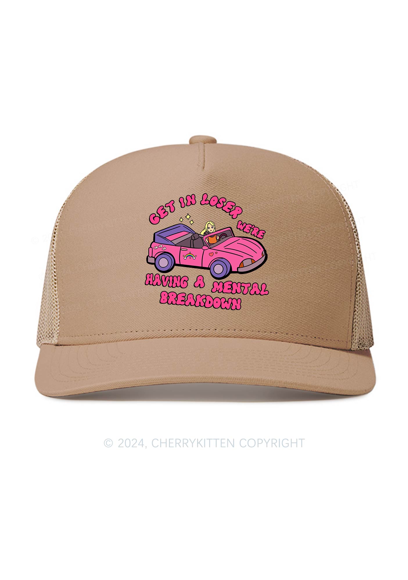 Get In The Car Y2K Trucker Mesh Hat Cherrykitten