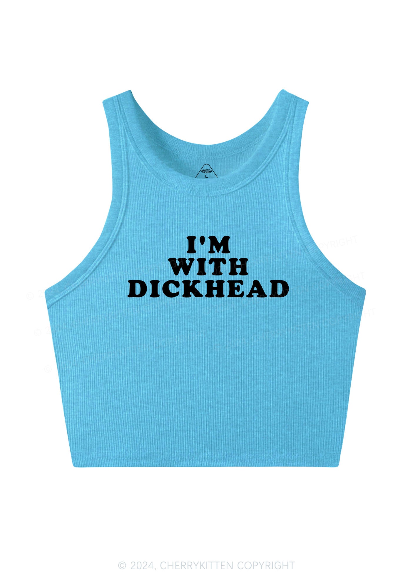 I Am With Dxxkhead Y2K Valentine's Day Crop Tank Top Cherrykitten