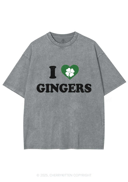 I Love Gingers St Patricks Y2K Washed Tee Cherrykitten